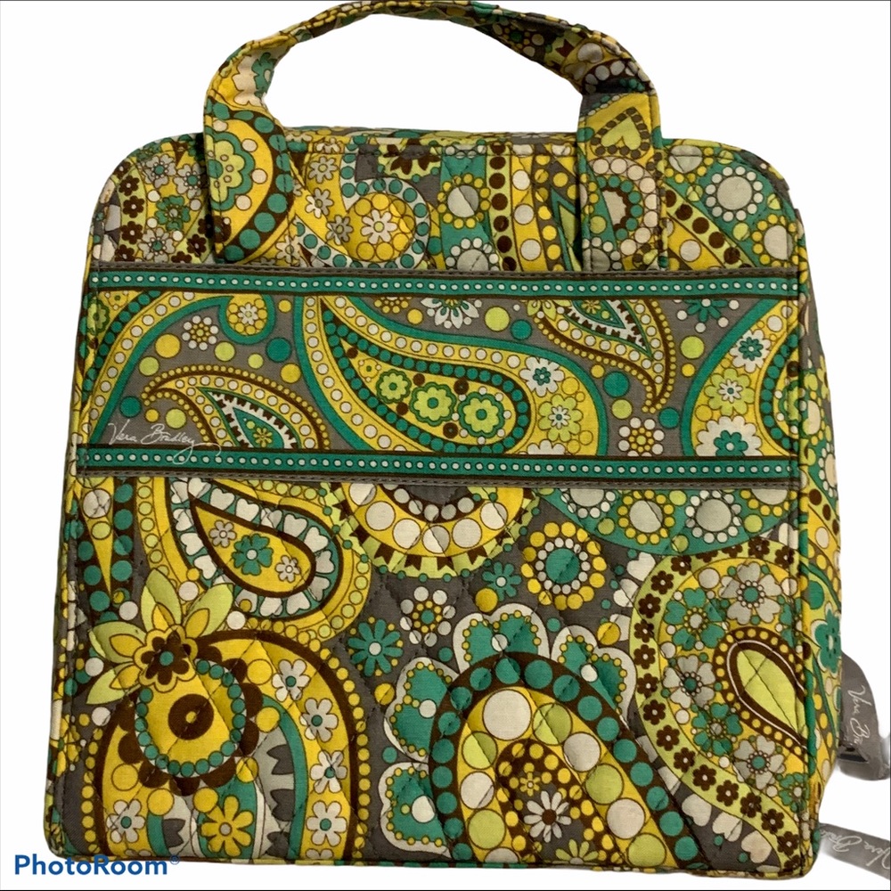 Vera Bradley Lemon Parfait Tech Pencil Makeup organizer